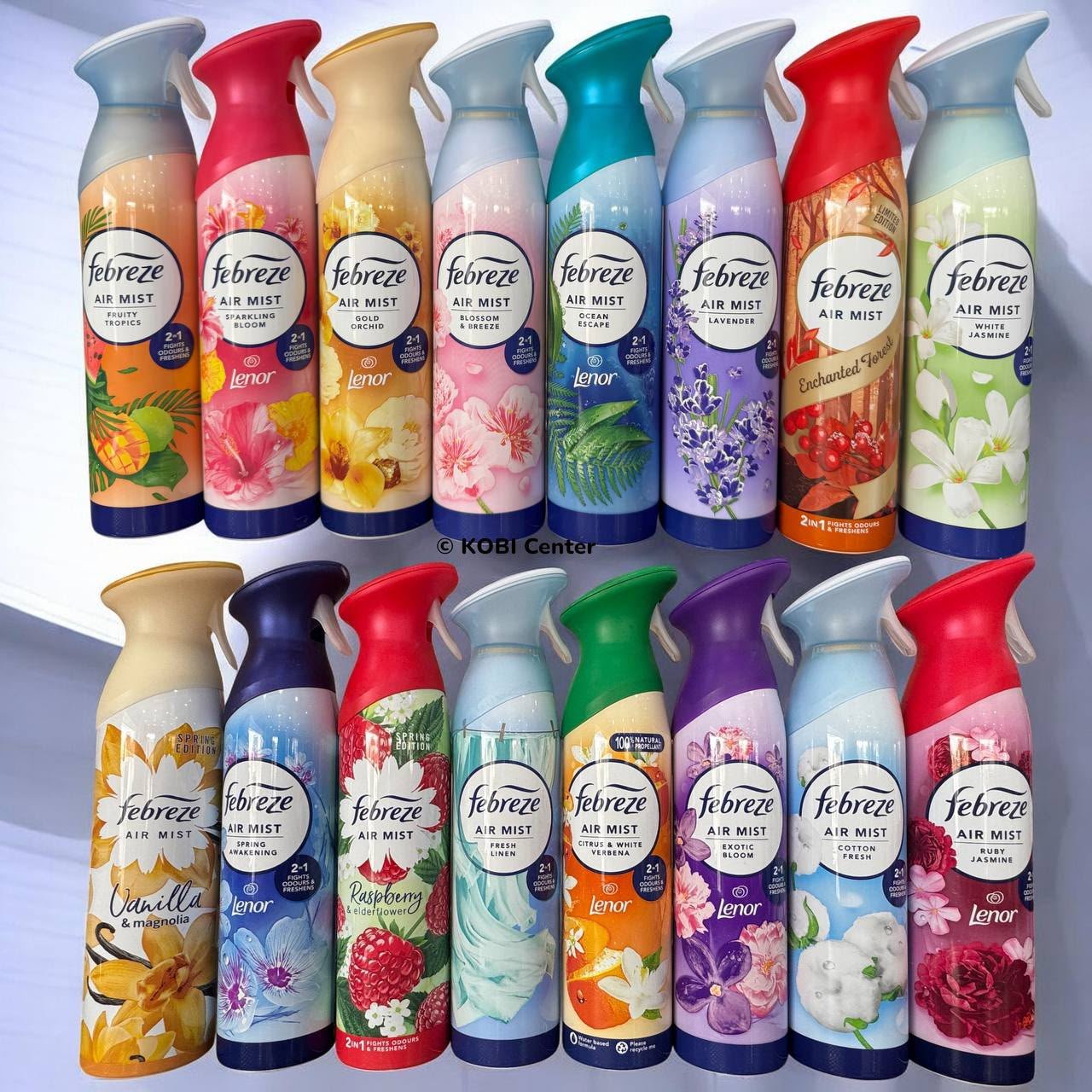 Selection of air mist fragrance products
